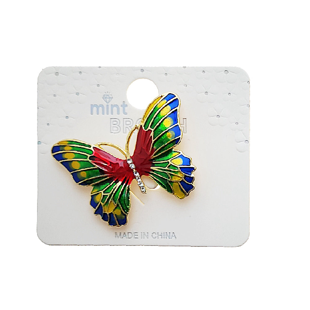 Enamel Butterfly Brooch