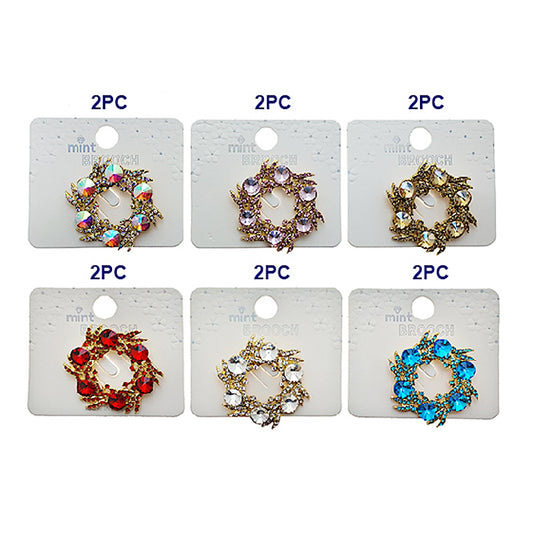 Crystal Wreath Brooch
