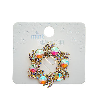 Crystal Wreath Brooch
