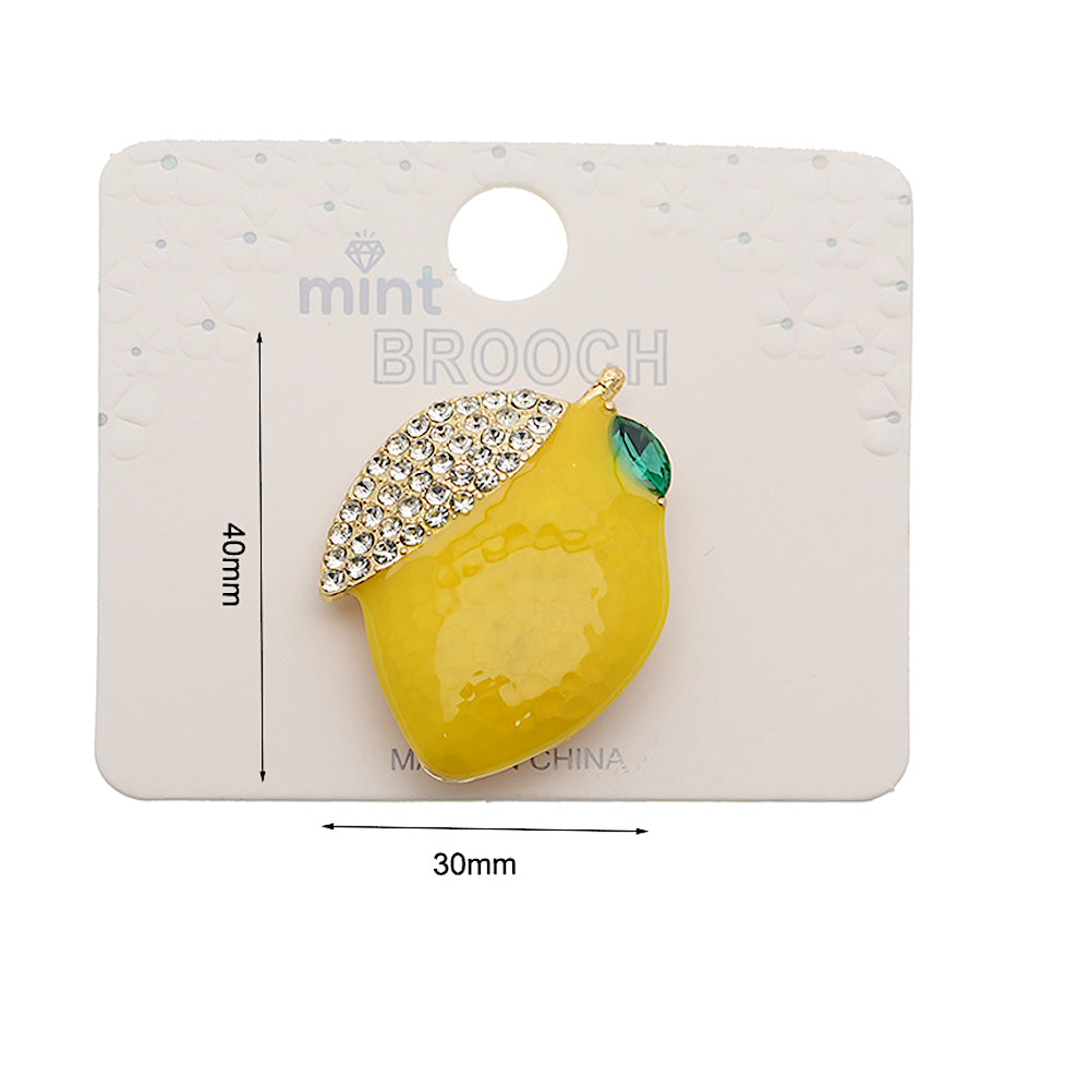 Enamel Lemon Brooch