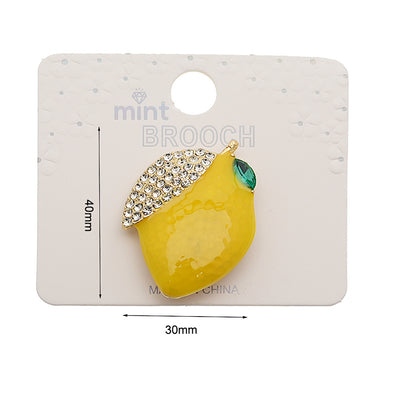 Enamel Lemon Brooch
