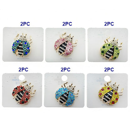 Rhinestone Ladybug Brooch