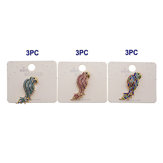 Rhinestone Parrot Brooch