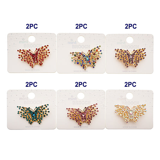 Rhinestone Butterfly Brooch