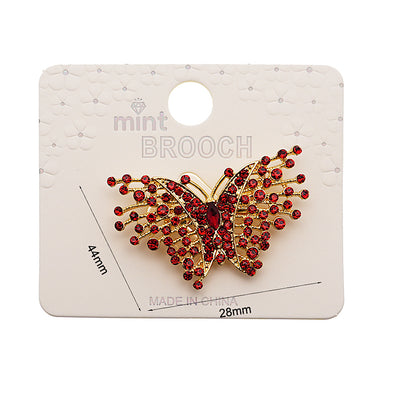 Rhinestone Butterfly Brooch