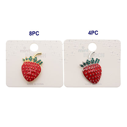 Enamel Strawberry Brooch