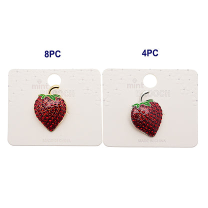 Enamel Strawberry Brooch