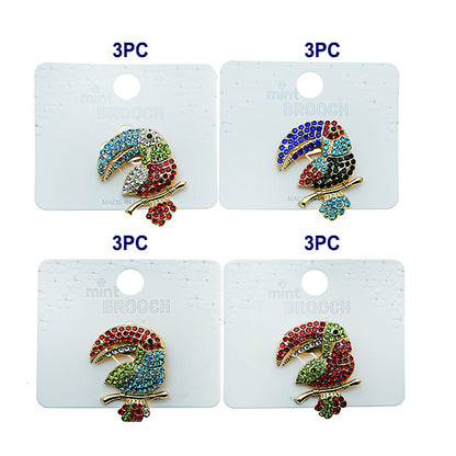 Rhinestone Toucan Brooch