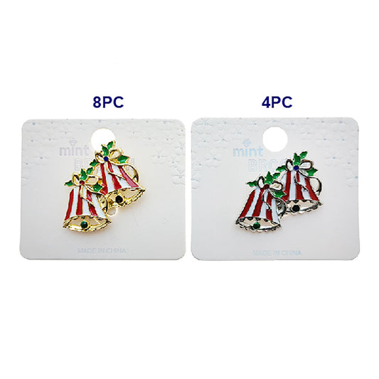 Enamel Christmas Bells Brooch Pin