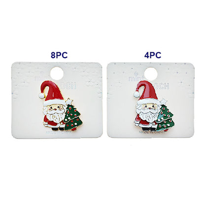 Enamel Christmas Santa Brooch Pin