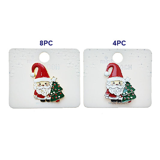 Enamel Christmas Santa Brooch Pin