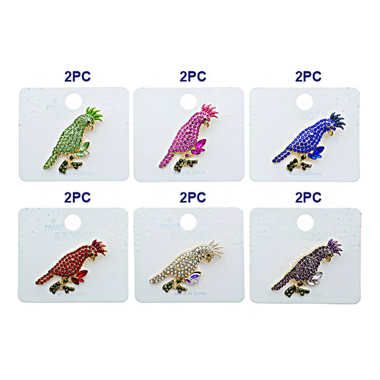 Rhinestone Cockatiel Brooch