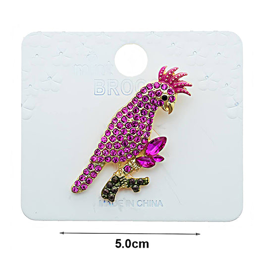 Rhinestone Cockatiel Brooch