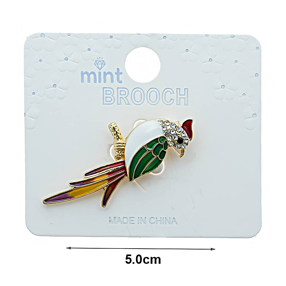 Enamel Cockatiel Brooch