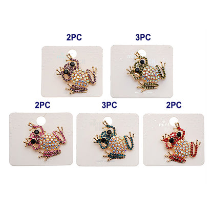 Rhinestone Frog Brooch