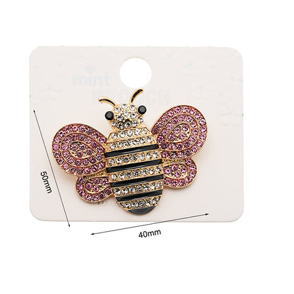 Rhinestone Bee Brooch