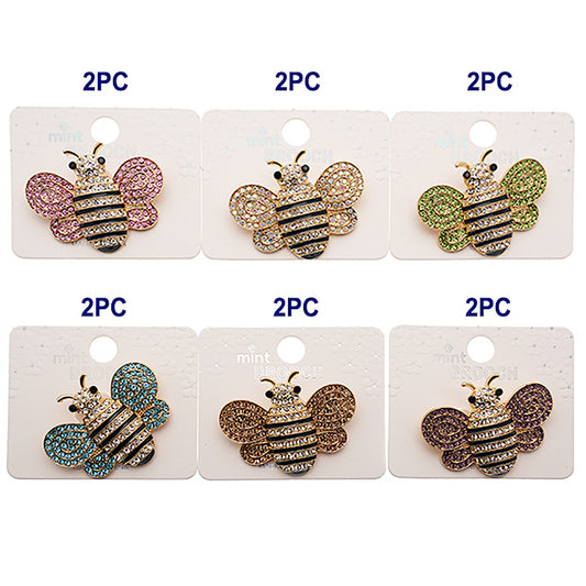 Rhinestone Bee Brooch