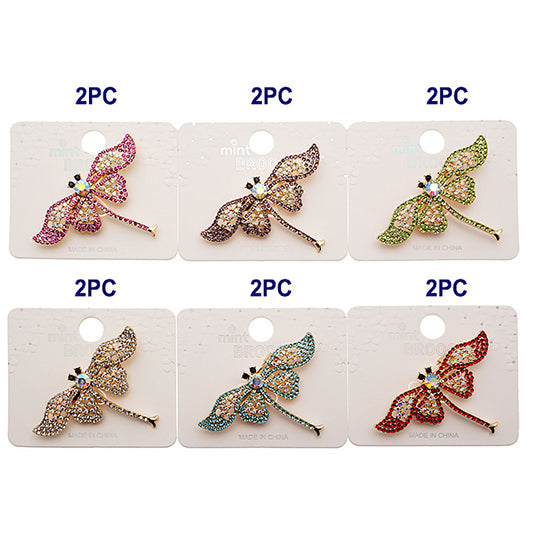 Rhinestone Dragonfly Brooch