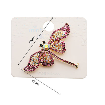 Rhinestone Dragonfly Brooch
