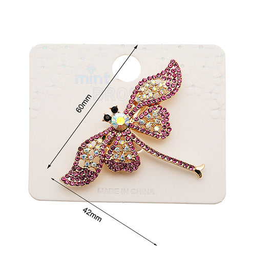 Rhinestone Dragonfly Brooch