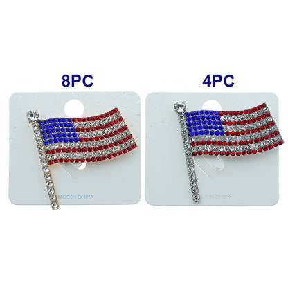 Patriotic USA 4th Of July American Flag Brooch
