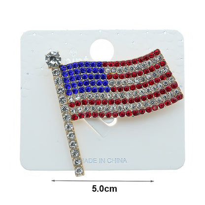 Patriotic USA 4th Of July American Flag Brooch