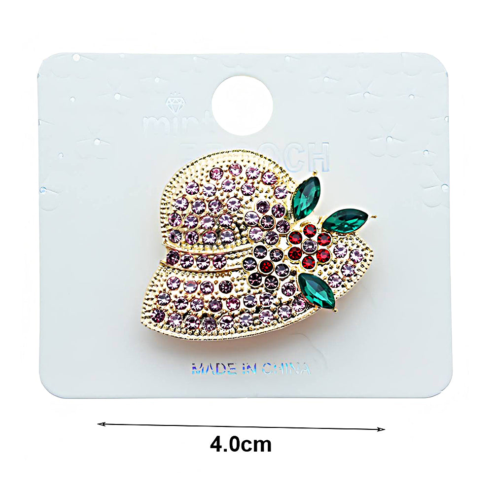 Rhinestone Sunhat Brooch