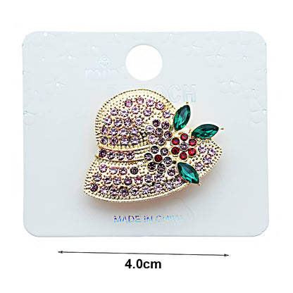 Rhinestone Sunhat Brooch