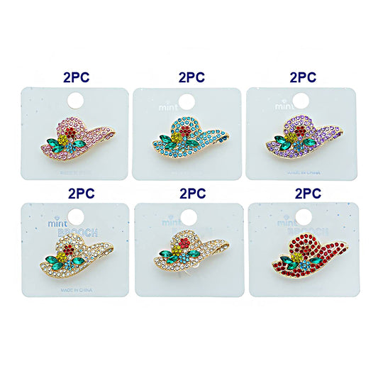 Rhinestone Sunhat Brooch