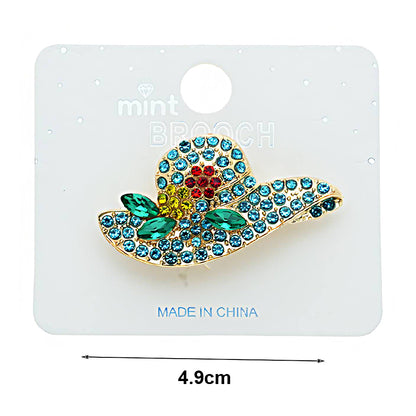 Rhinestone Sunhat Brooch