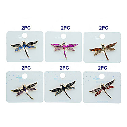 Rhinestone Ombré Dragonfly Brooch