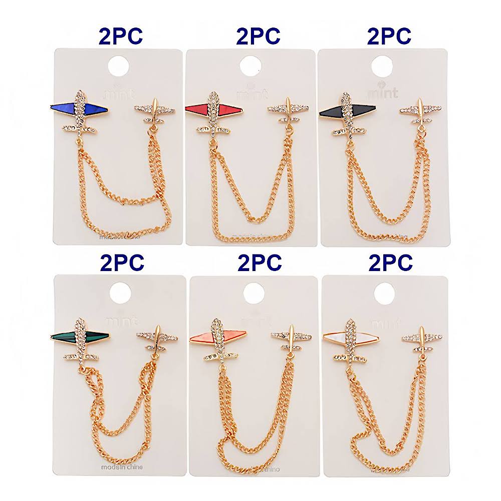Airplane Chain Brooch