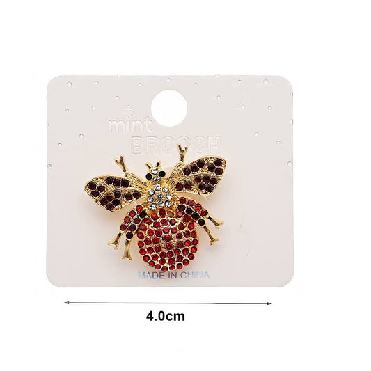 Rhinestone Insect Bee Brooch