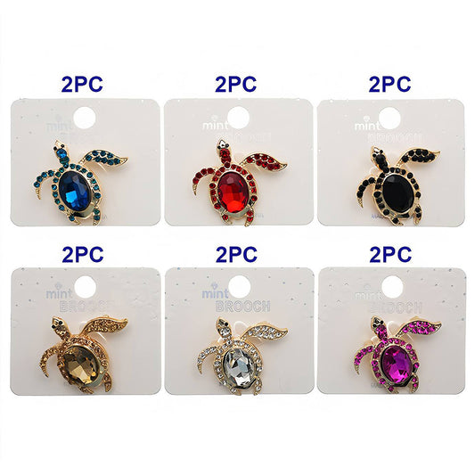 Rhinestone Sea Turtle Brooch