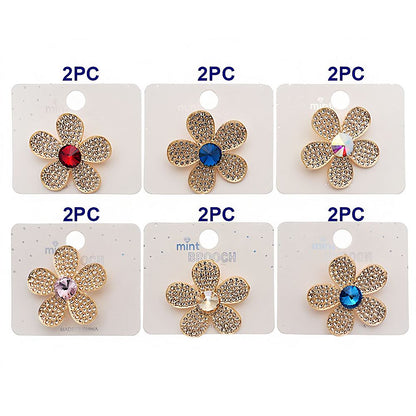 Rhinestone Flower Brooch