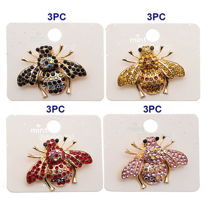 Rhinestone Honey Bee Brooch