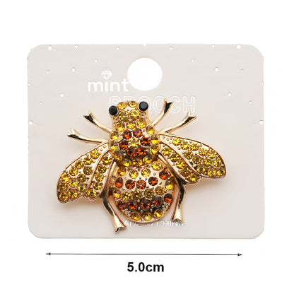 Rhinestone Honey Bee Brooch