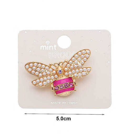 Pearl Encrusted Insect Bee Brooch
