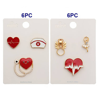Assorted Nurse Motifs 3 Piece Lapel Pins Set