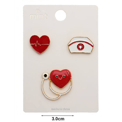 Assorted Nurse Motifs 3 Piece Lapel Pins Set