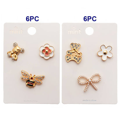 Assorted Teddy Bear Motifs 3 Piece Lapel Pins Set