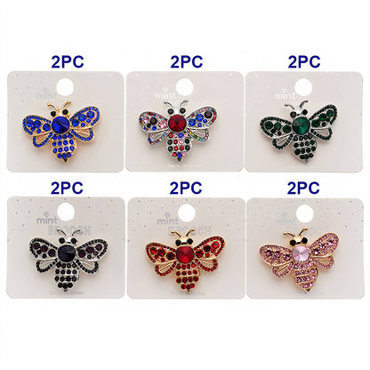 Rhinestone Insect Honeybee Brooch Pin