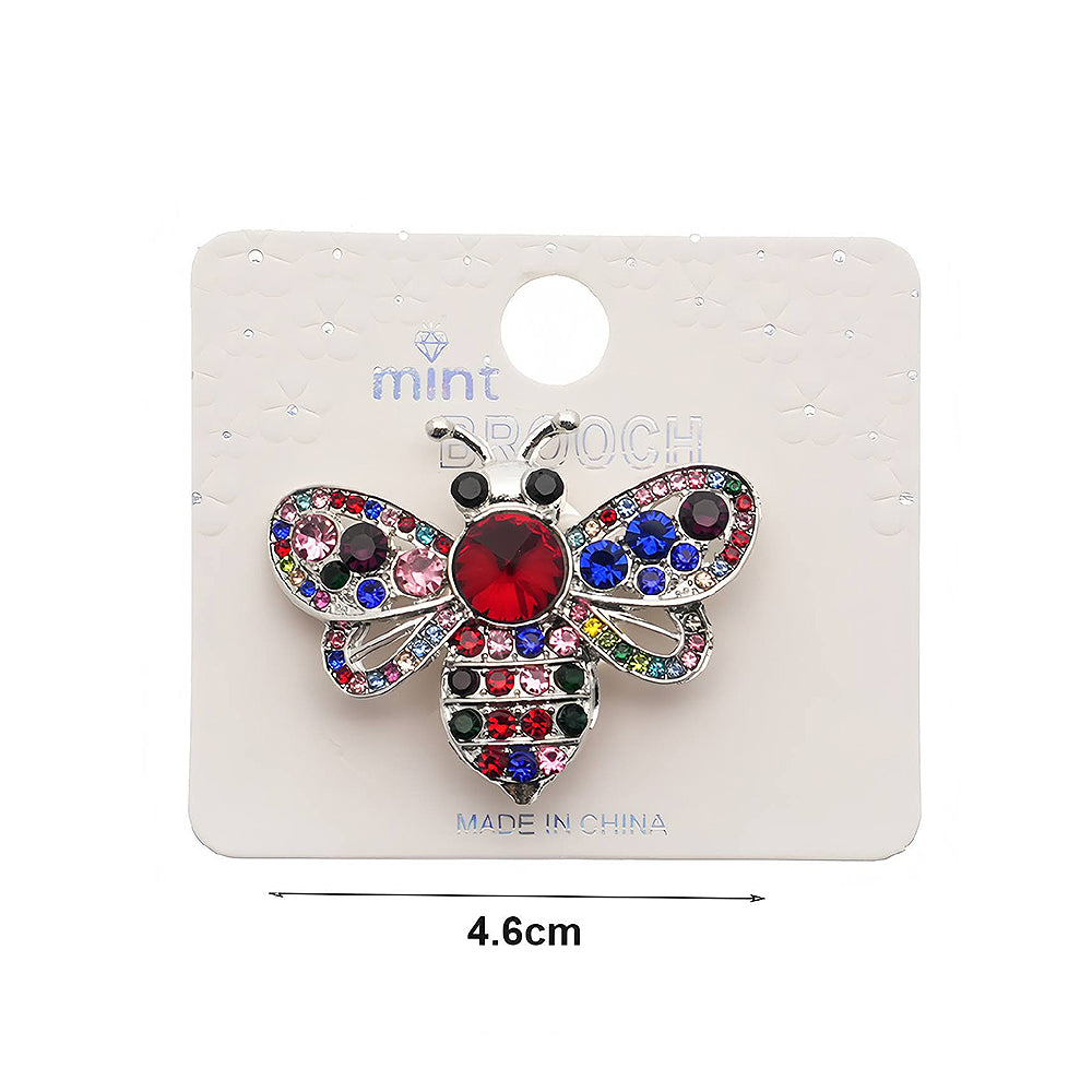Rhinestone Insect Honeybee Brooch Pin