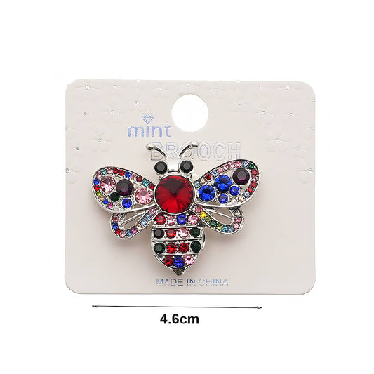Rhinestone Insect Honeybee Brooch Pin