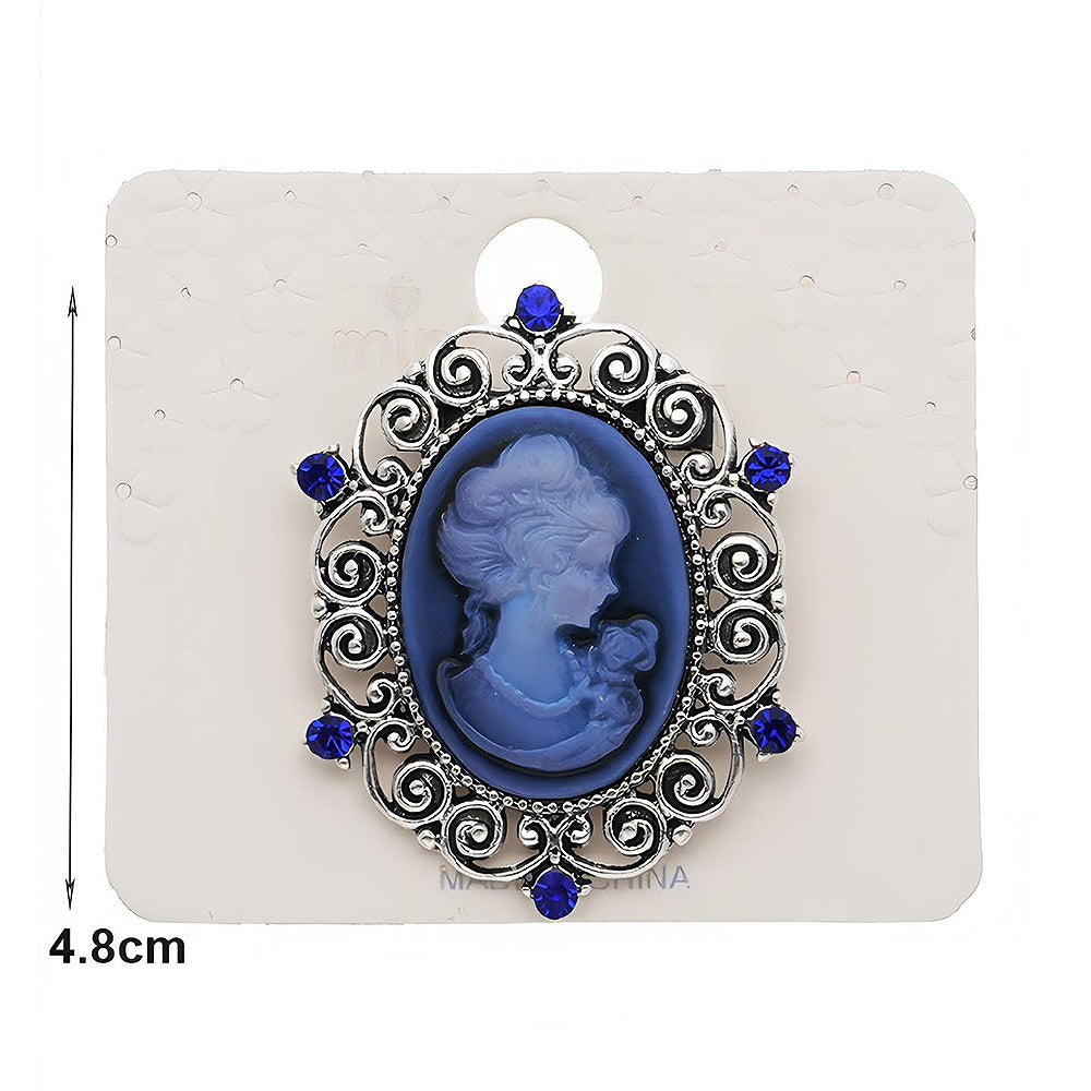 Vintage Victorian Lady Cameo Brooch Pin