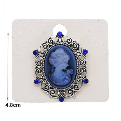 Vintage Victorian Lady Cameo Brooch Pin