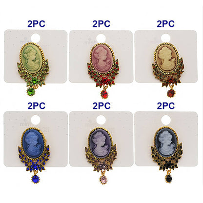 Vintage Victorian Lady Cameo Brooch Pin