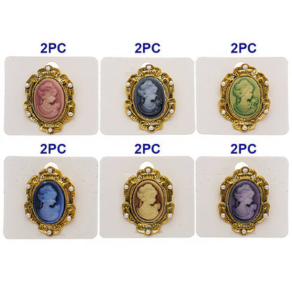 Vintage Victorian Lady Cameo Brooch Pin