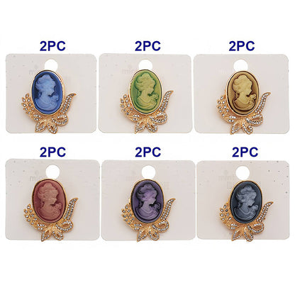 Vintage Victorian Lady Cameo Brooch Pin