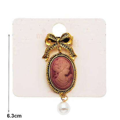 Vintage Victorian Lady Cameo Brooch Pin